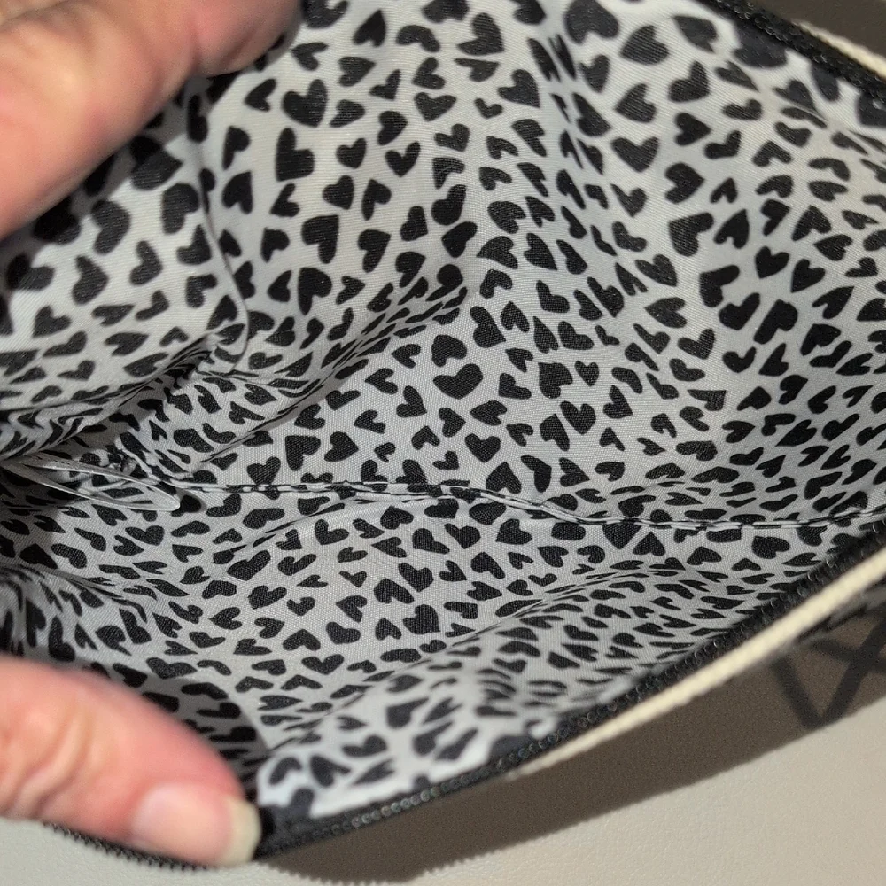 Brighton Black and White Love Wristlet